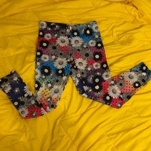 colorful floral girls leggings size 10-12